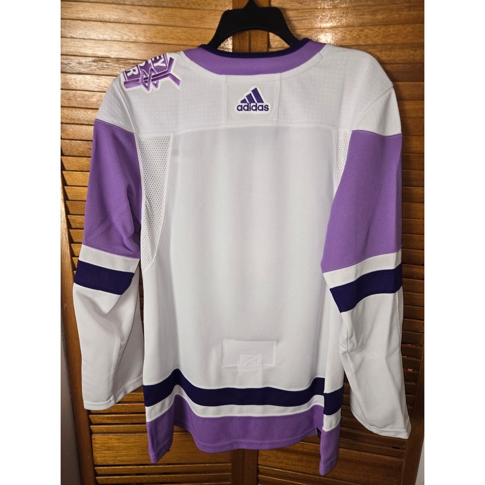 Winnipeg Jets Adidas Authentic Hockey Fights Cancer Jersey White Mens 44 - Picture 6 of 7